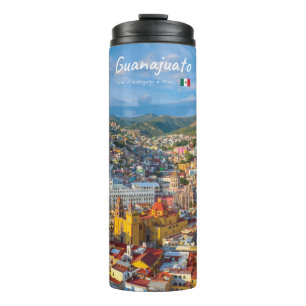 Guanajuato, Mexiko - Farbige Stadtansicht Thermosbecher