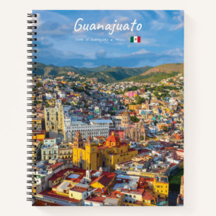 Guanajuato, Mexiko - Farbige Stadtlandschaftsspira Notizblock