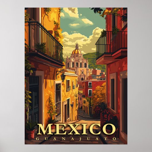 Guanajuato, Mexiko Vintag Poster (Vorne)