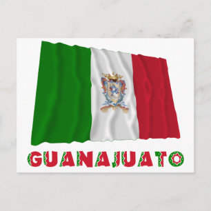 Guanajuato Waving Inoffizielle Flagge Postkarte