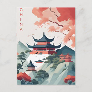 Guangzhou China Reise Kunst Vintage Yunnan Postkarte