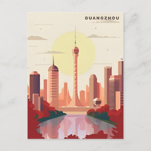 Guangzhou China Reise Kunst Vintage Yunnan Postkarte