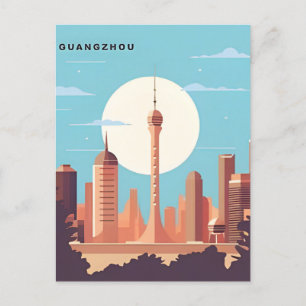 Guangzhou China Reisen Art Vintag Yunnan Postkarte
