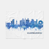 Guangzhou China Skyline Blue Fleecedecke (Vorderseite (Horizontal))