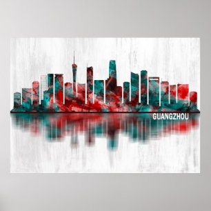 Guangzhou China Skyline Poster
