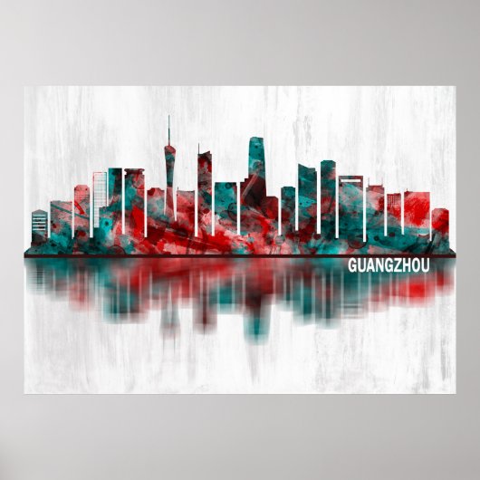 Guangzhou China Skyline Poster (Vorne)