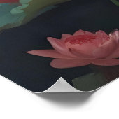 Guanyin Meditation auf einem strahlenden Lotus Poster (Ecke)