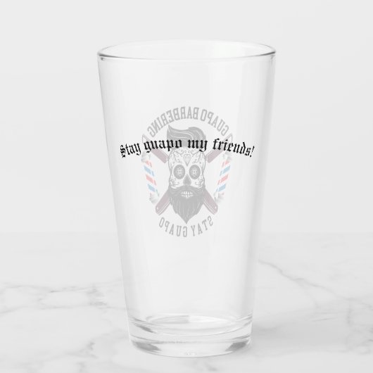Guapo 16oz bleibe Guapo-Bierglas Glas (Rückseite)