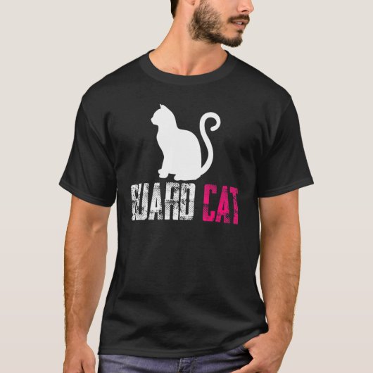 Guard Cat Security And Protect Present T-Shirt (Vorderseite)