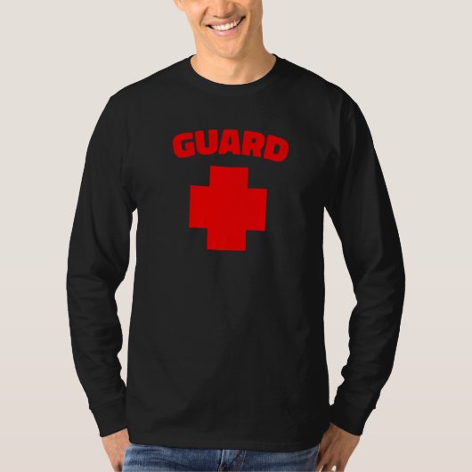 Guard Costume Lifeguarding Uniform Guard Worker Un T-Shirt (Vorderseite)
