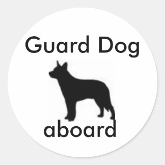 Guard Dog Abard Runder Aufkleber