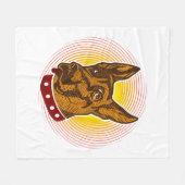 Guard Dog Belgisch Malinois Shepherd Fleecedecke (Vorderseite (Horizontal))