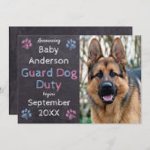 Guard Dog Duty beginnt Schwangerschaftsankündigung Ankündigung (Vorne/Hinten)