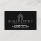 Guard Dog | Hundehaus | Ausbilder Visitenkarte (Rückseite)