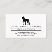 Guard Dog | Hundehaus | Ausbilder Visitenkarte (Rückseite)