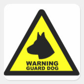 Guard Dog Symbol Quadratischer Aufkleber (Vorderseite)