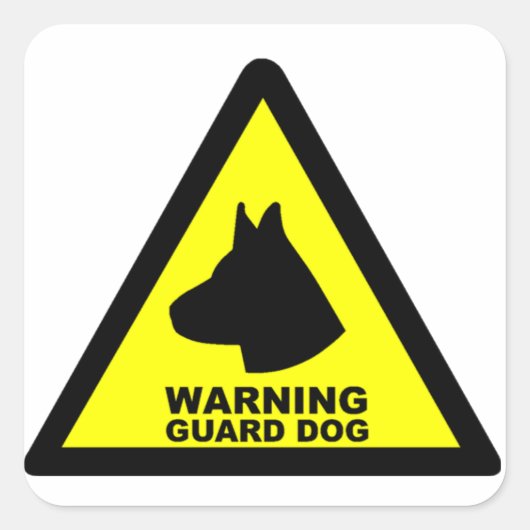 Guard Dog Symbol Quadratischer Aufkleber (Vorderseite)