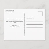 Guard Hund Pflicht beginnt Schwangerschaft Ankündi Ankündigungspostkarte (Rückseite)