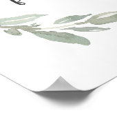 Guard Your Heart Minimal Bible Verse Green Leaves Poster (Ecke)