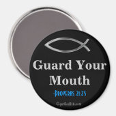 Guard Your Mouth gotGod316.com Scripting Magnet (Vorderseite/Rückseite)