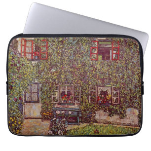 Guardaboschi Haus von Gustav Klimt, Vintage Kunst Laptopschutzhülle