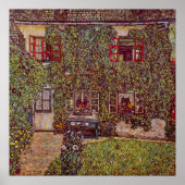 Guardaboschi Haus von Gustav Klimt, Vintage Kunst Poster (Vorne)