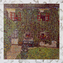 Guardaboschi Haus von Gustav Klimt, Vintage Kunst Puzzle