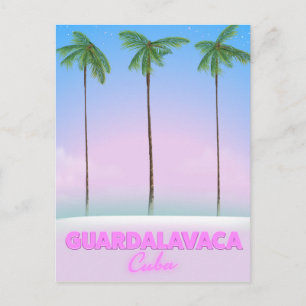 Guardalavaca Kuba Vintage-Reiseplakat Postkarte