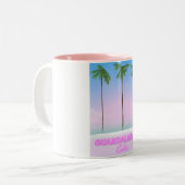 Guardalavaca Kubanisches Reiseplakat Zweifarbige Tasse (Vorderseite Links)