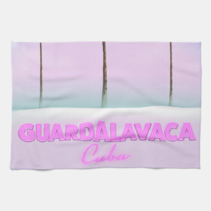 Guardalavaca Kubanisches Vintage-Reiseposter Geschirrtuch