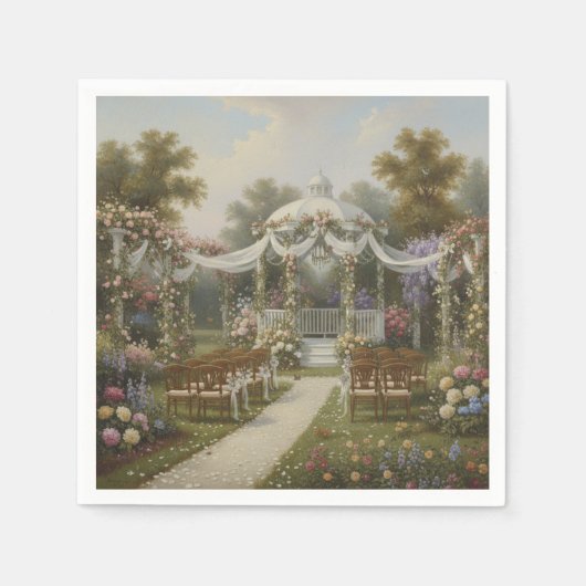 Guardanapo de Papel Casamento Vintage Serviette (Vorderseite)