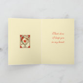 Guarded Heart Vintage Art Nouveau Romance Karte (Innenseite)