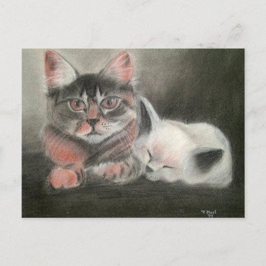 Guardian and Angel PostcardEin Portrait zeichnend Postkarte (Vorderseite)