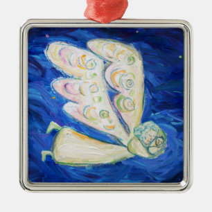Guardian Angel and Baby Holiday Gift Ornaments Ornament Aus Metall