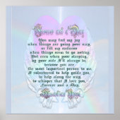 Guardian Angel Angel Wings and Heart Gedicht Poster (Vorne)