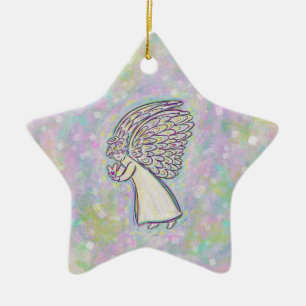 Guardian Angel Art Custom Holiday Geschenk Ornamen Keramik Ornament