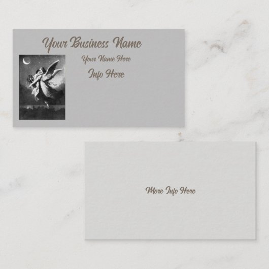 Guardian Angel at Night Business Card Visitenkarte (Vorne/Hinten)