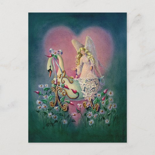 GUARDIAN ANGEL & BABY von SHARON SHARPE Postkarte (Vorderseite)