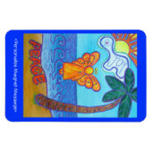Guardian Angel Beach Art Custom Rectangle Magnete (Horizontal)