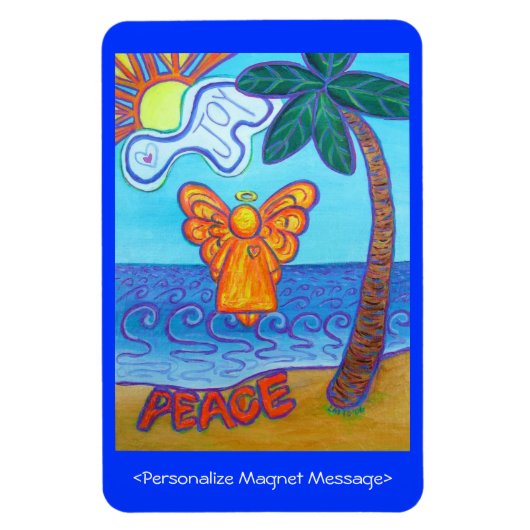 Guardian Angel Beach Art Custom Rectangle Magnete (Vertikal)