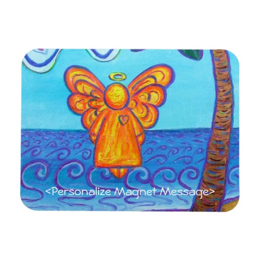 Guardian Angel Beach Art Custom Rectangle Magnete (Horizontal)