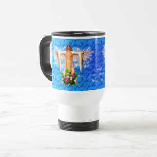 Guardian Angel Blue Inspirational Personalisiert Reisebecher