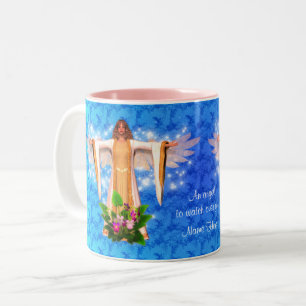 Guardian Angel Blue Inspirational Personalisiert  Zweifarbige Tasse