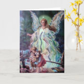 GUARDIAN ANGEL c. 1900 Karte (Gelbe Blume)