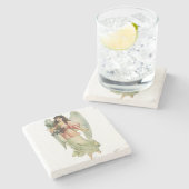 Guardian Angel Divine Watchfulness & Grace Art Steinuntersetzer (Seitenansicht)