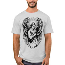 Guardian Angel Embracing Beloved Pet