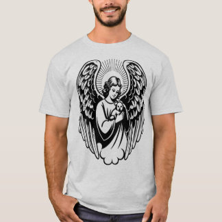 Guardian Angel Embracing Beloved Pet T-Shirt