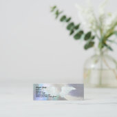 Guardian Angel Feather Mini Business Card Mini Visitenkarte (Stehend Vorderseite)