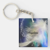 Guardian Angel Feather und Name Schlüsselanhänger (Vorderseite)