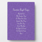 Guardian Angel Gebet Lila Fotoplatte (Vorderseite)